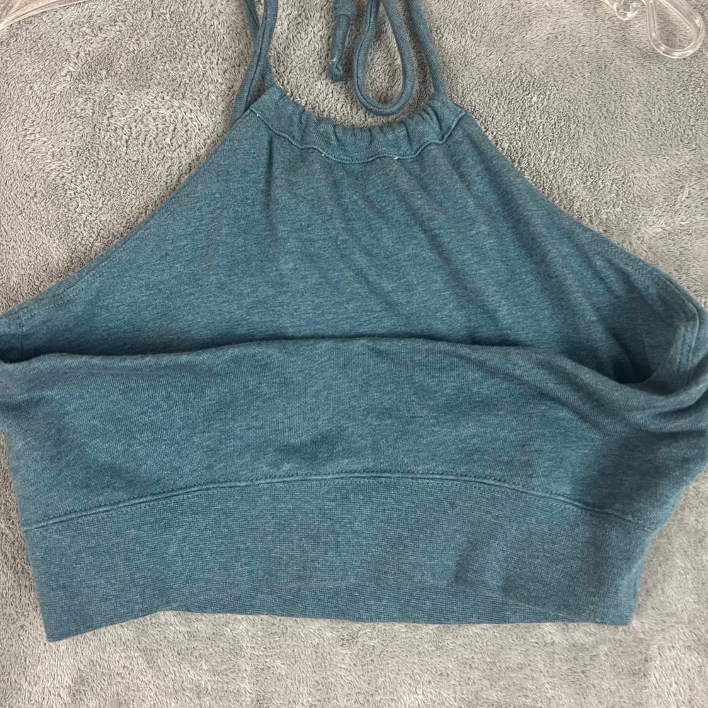Nike Sportswear Chill French Terry Cropped Halter Top Womens M Sporty Cotton - Picture 6 of 8